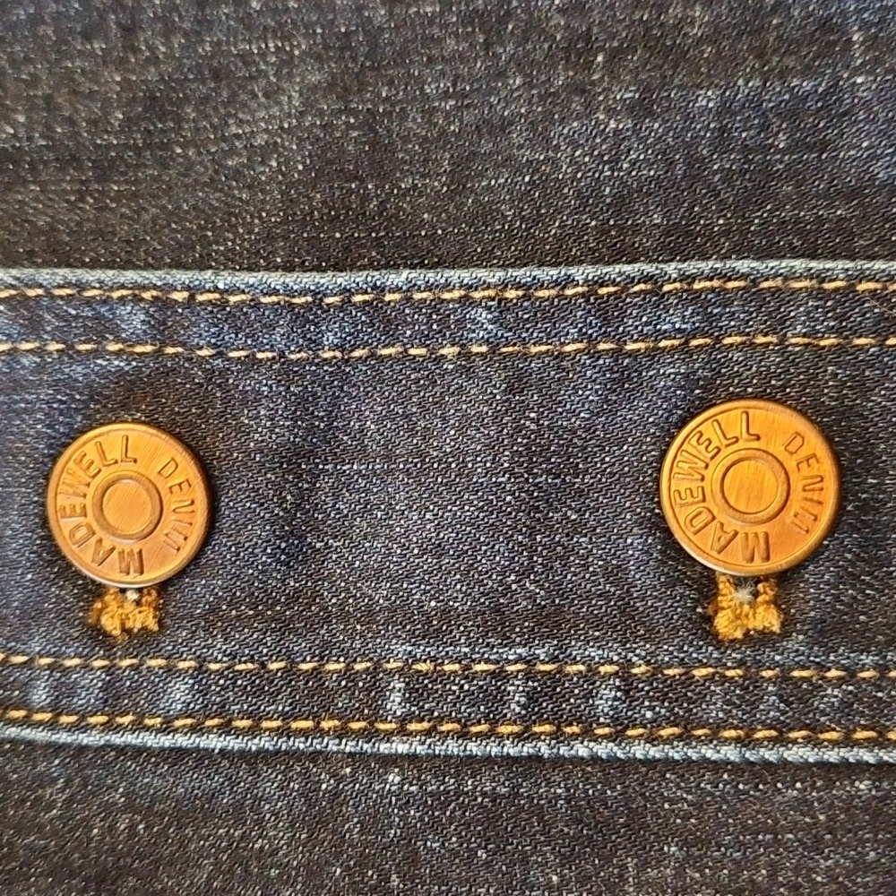 Madewell Jean skirt Button Size 8 - Picture 6 of 6